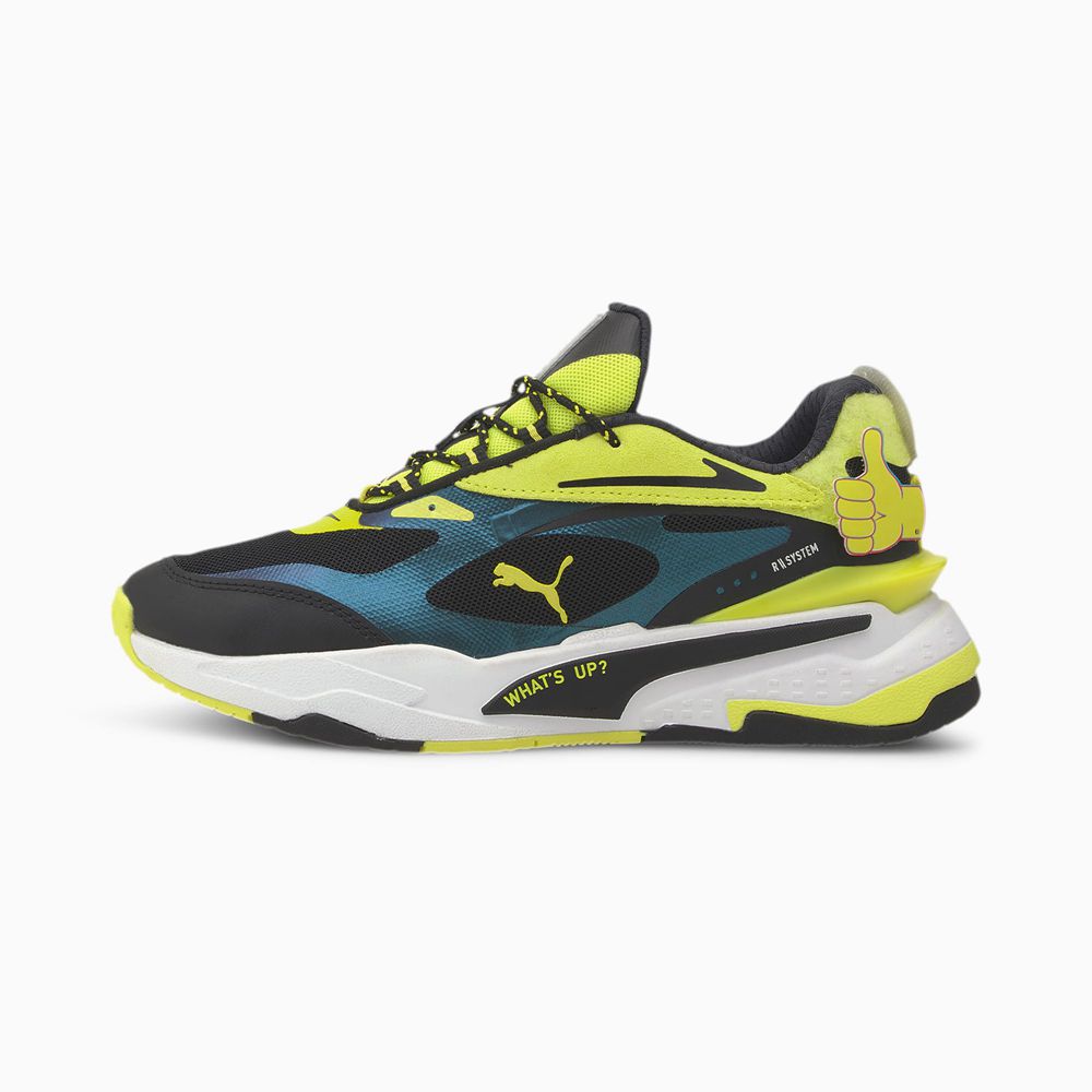 Puma x emoji® RS-Fast Fiú Sportcipő - Titán/Sárga/Fekete ( Hungary - KJGZT7098 )